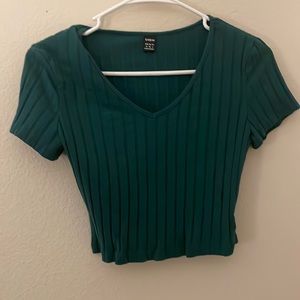 Green crop top